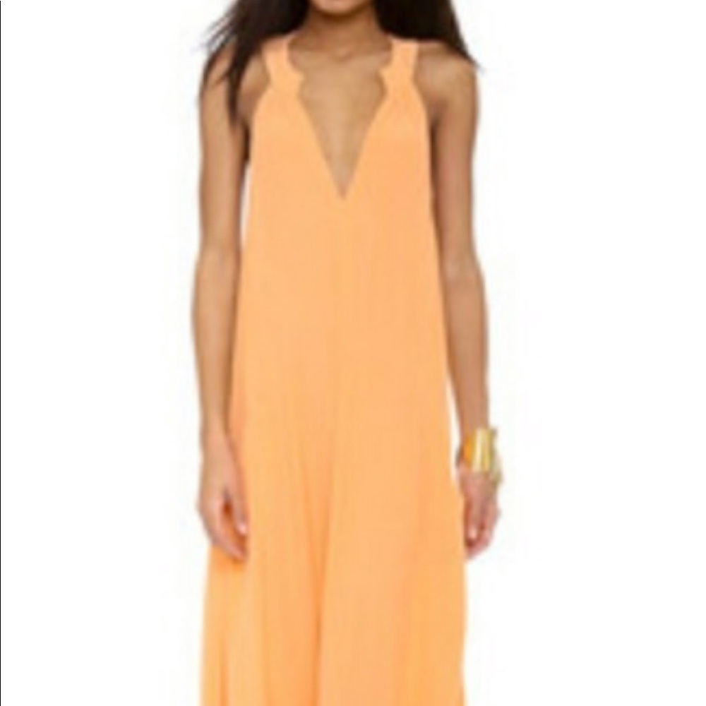 Flynn Skye Orange Maxi Dress Pockets